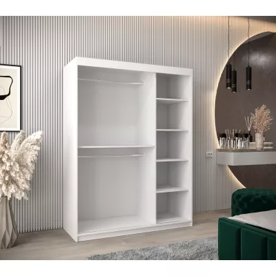 Kleiderschrank mit Spiegeln ELVIRA – Breite 150 cm, weiß