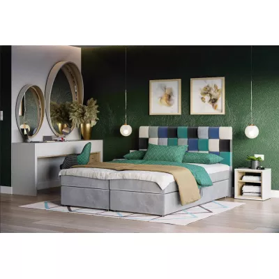 Boxspringbett mit Stauraum SAVA COMFORT – 200x200, Blau