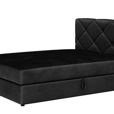 Ehebett mit Stauraum KATRIN – 200x200, schwarz