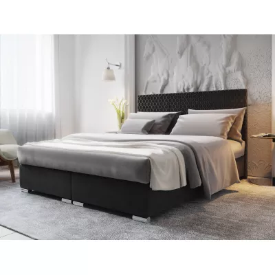 Polsterdoppelbett HENIO COMFORT – 140x200, schwarz