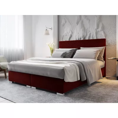 Polsterdoppelbett HENIO COMFORT – 140x200, rot