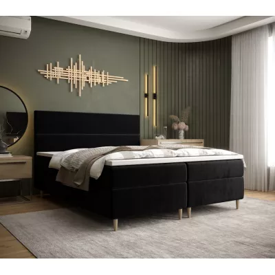 Boxspringbett ANGELES COMFORT – 140x200, Schwarz