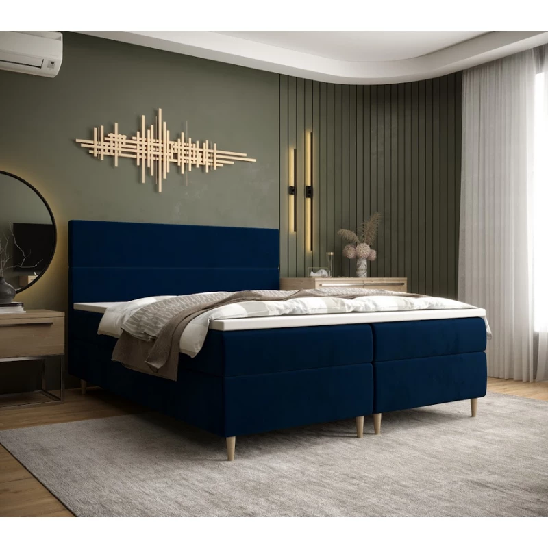 Boxspringbett ANGELES COMFORT – 140x200, Blau