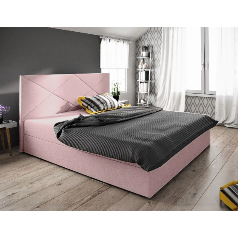 Ehebett mit Stauraum STIG COMFORT 4 – 200x200, rosa