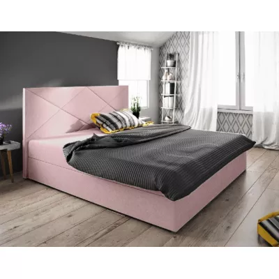 Ehebett mit Stauraum STIG COMFORT 4 – 200x200, rosa