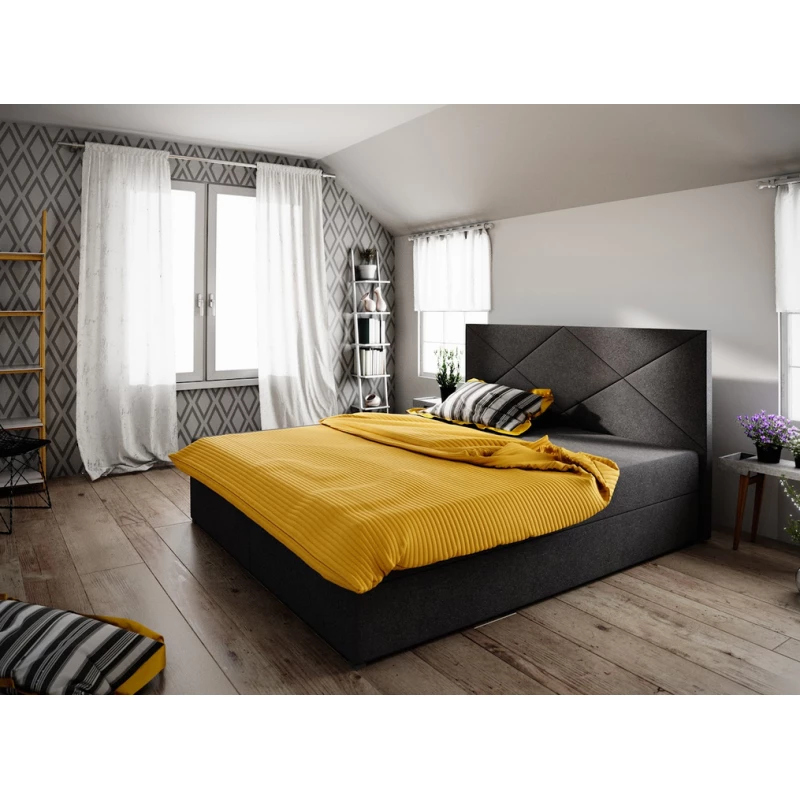 Ehebett mit Stauraum STIG COMFORT 4 – 180x200, schwarz