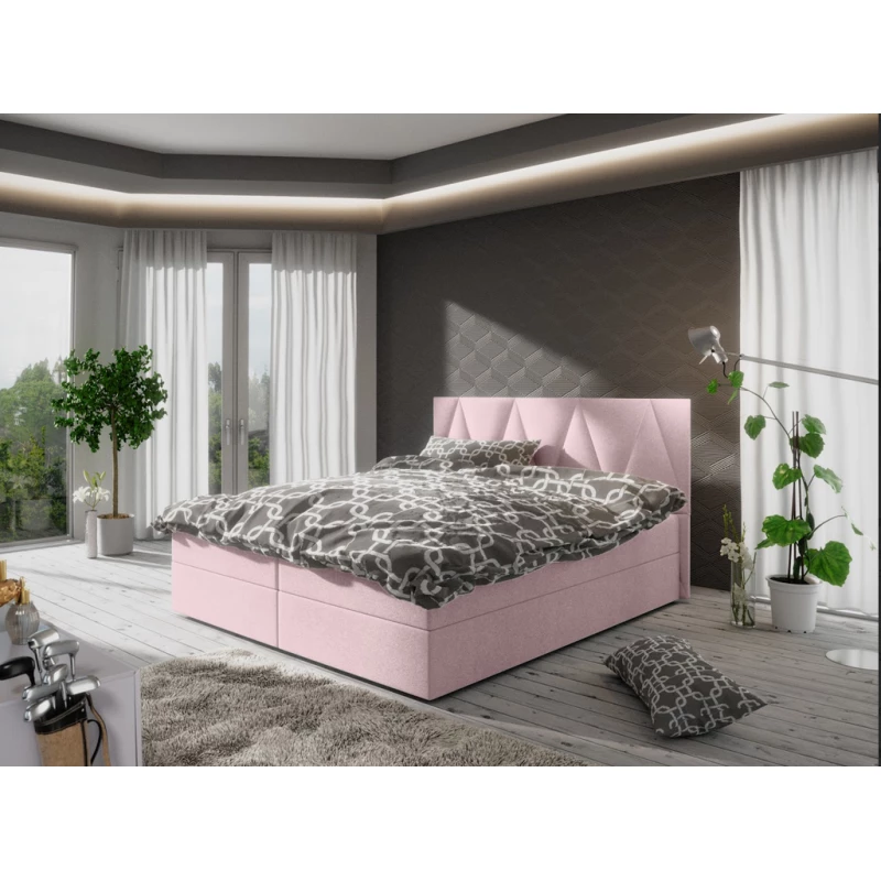 Ehebett mit Stauraum STIG COMFORT 3 – 180x200, rosa