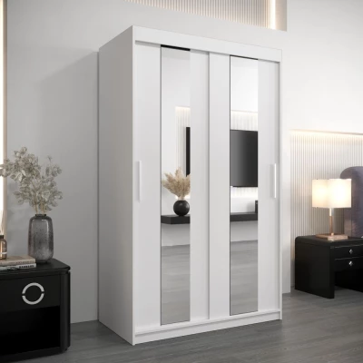 Kleiderschrank mit Spiegeln DIANA – Breite 120 cm, weiß