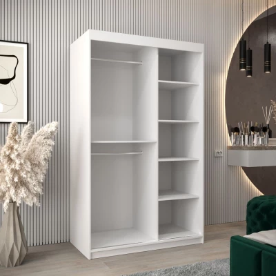 Kleiderschrank mit Spiegeln DIANA – Breite 120 cm, weiß