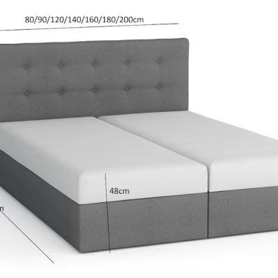 Ehebett mit Stauraum STIG 5 – 200x200, hellbraun