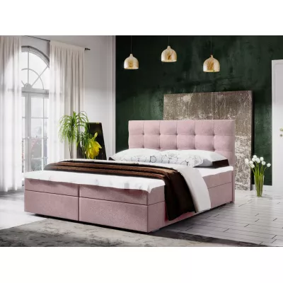 Ehebett mit Stauraum STIG COMFORT 5 – 200x200, rosa