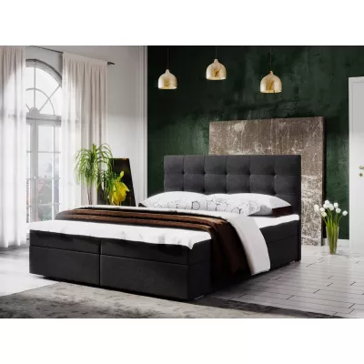 Ehebett mit Stauraum STIG COMFORT 5 – 200x200, schwarz