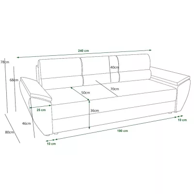 Schlafsofa OPHELIA – Braun/Beige