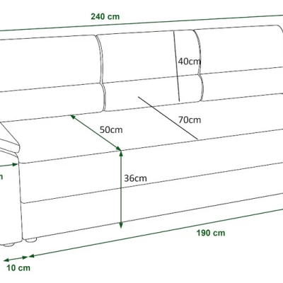 Schlafsofa OPHELIA – Dunkelgrau