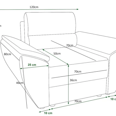 Stilvoller Sessel OPHELIA – aschgrau