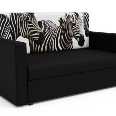 Schlafsofa mit Zebras ARIA – Schwarz