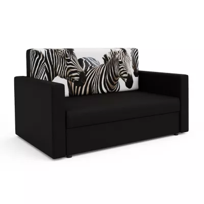 Schlafsofa mit Zebras ARIA – Schwarz