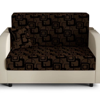 Schlafsofa mit schwarzen Würfeln ARIA – Braun/Beige