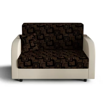 Schlafsofa mit schwarzen Würfeln ARIA – Braun/Beige