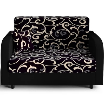 Schlafsofa mit Ornamenten ARIA – gemustert/Schwarz