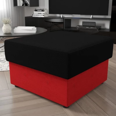 Hocker OPHELIA – schwarz/rot