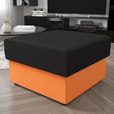 Hocker OPHELIA – dunkelgrau/orange