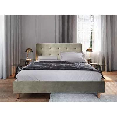 Gepolstertes Doppelbett NOOR – 140x200, Beige