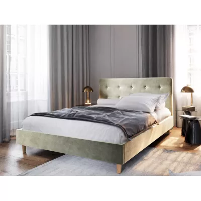 Gepolstertes Doppelbett NOOR – 160x200, Beige