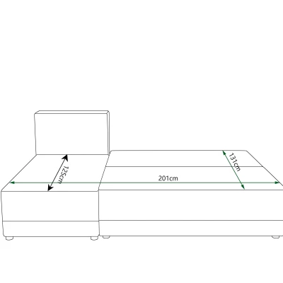 Ecksofa SANVI – Schwarz/Weiß