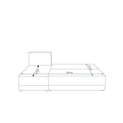 Ecksofa SANVI – Schwarz/Weiß