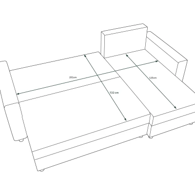 Ecksofa mit Armlehnen SANVI – Blau/Schwarz