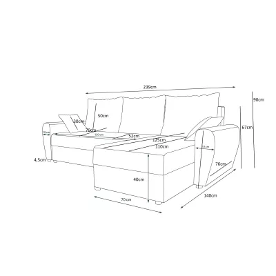 Elegante Couchgarnitur FLORIANA – dunkelbraun / braun