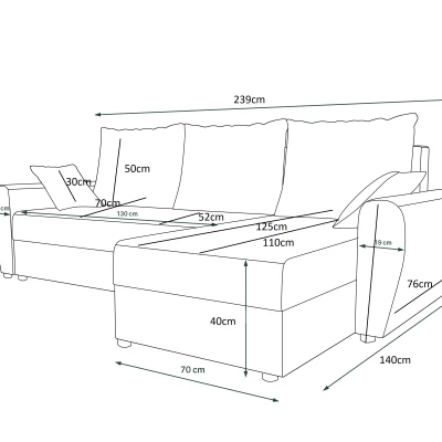 Elegante Couchgarnitur FLORIANA – braun / dunkelbraun