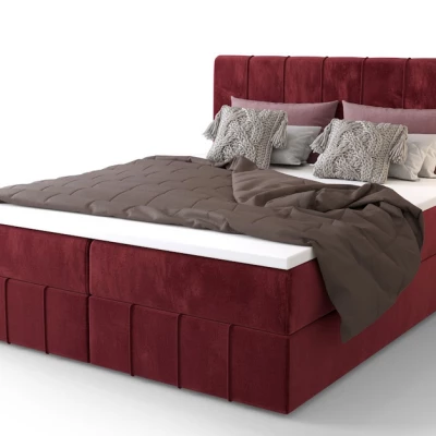 Boxspringbett mit Stauraum MADLEN COMFORT – 200x200, Rot