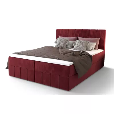 Boxspringbett mit Stauraum MADLEN COMFORT – 200x200, Rot