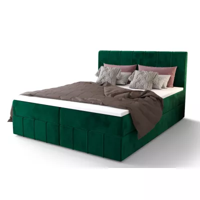 Boxspringbett mit Stauraum MADLEN COMFORT – 200x200, Grün