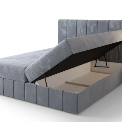 Boxspringbett mit Stauraum MADLEN – 200x200, Grün