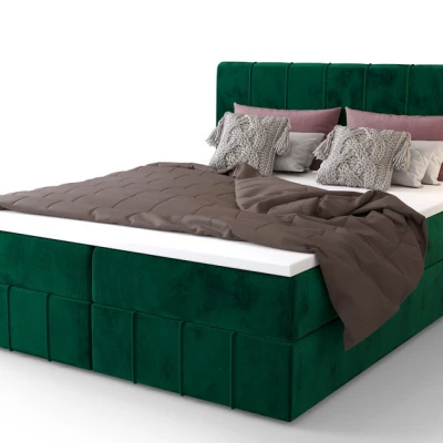 Boxspringbett mit Stauraum MADLEN – 200x200, Grün