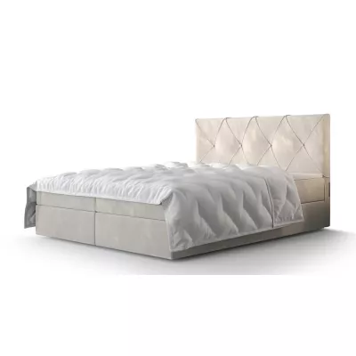 Hotelbett mit Stauraum LILIEN – 200x200, beige