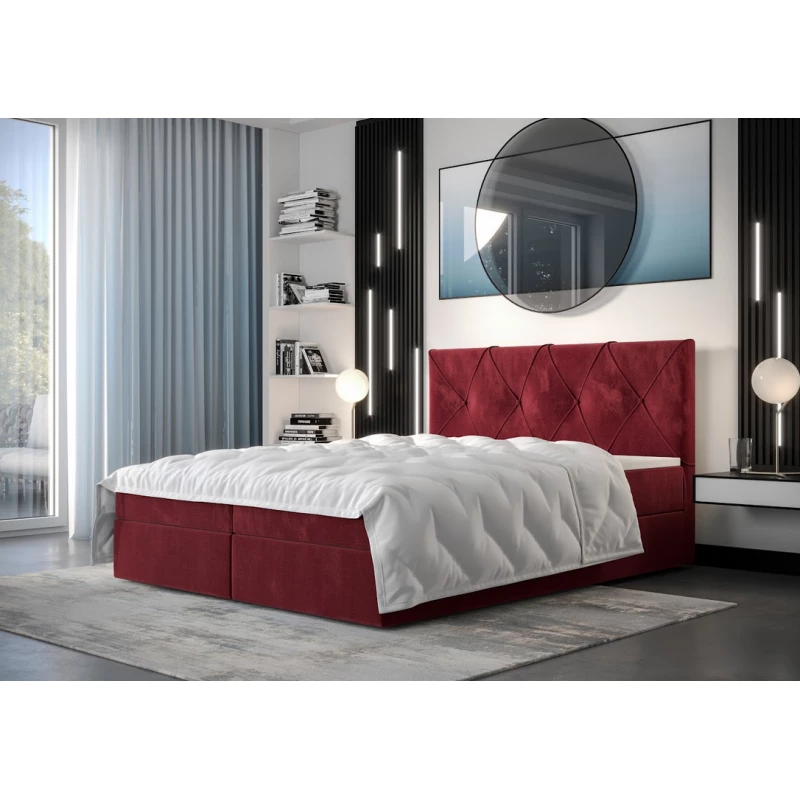 Hotelbett mit Stauraum LILIEN COMFORT – 160x200, rot