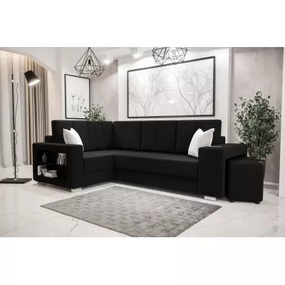 Bequeme Couchgarnitur LORA – schwarz