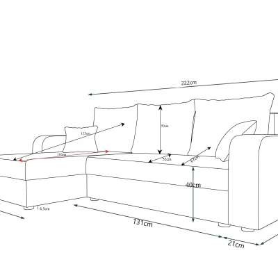 Ecksofa PARI – Grau