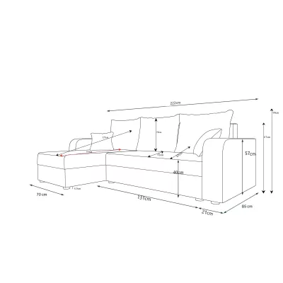 Ecksofa PARI – Grau