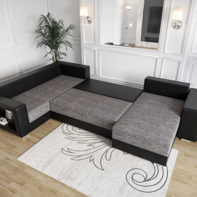 Geräumiges Sofa KAMONA – schwarz