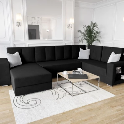 Geräumiges Sofa KAMONA – schwarz, rechts