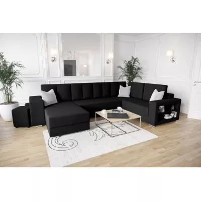 Geräumiges Sofa KAMONA – schwarz, rechts