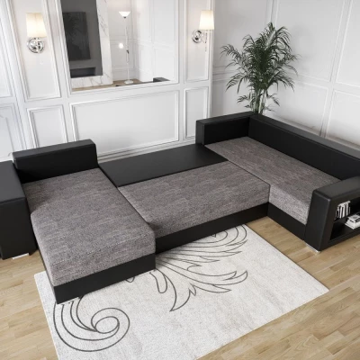 Geräumiges Sofa KAMONA – schwarz, rechts