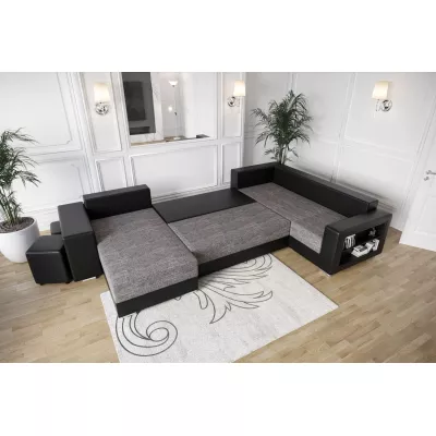 Geräumiges Sofa KAMONA – schwarz, rechts