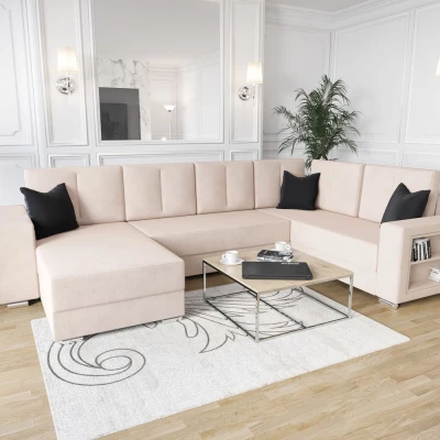 Geräumiges Sofa KAMONA – beige, rechts