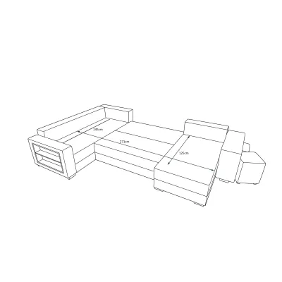 Geräumiges Sofa KAMONA – gelb